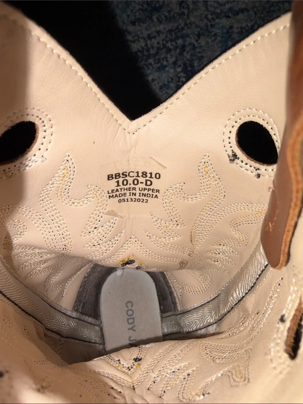 Cody James Two-Tone Brown and Black Leather Cowboy Boots